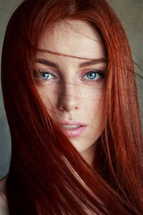 Burning Beauty Beautiful Red Hair Red Hair Blue Eyes Red Hair Woman