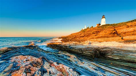 Pemaquid Point Lighthouse In Bristol Maine Usa Windows