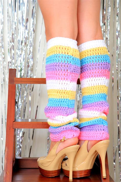 Pastel Rainbow Leg Warmers Colorful By Mademoisellemermaid