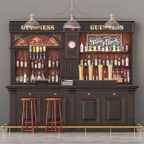 Pub Bar Counter 3d Model Turbosquid 1496578