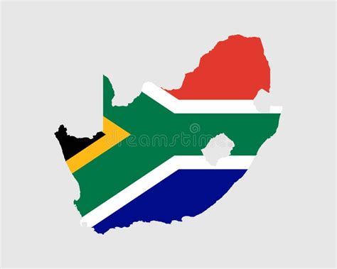 South Africa Flag Map Map Of The Republic Of South Africa With The