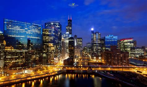 Architecture Bridges Chicago Cities City Francisco Night Skyline