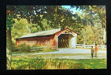 1960s Burt Henry Covered Bridge Bennington Vt Postcard Vermont Ebay