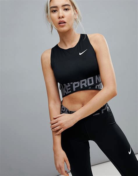 Nike Pro Training Crossover Crop In Black Shopperboard