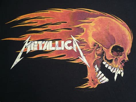 Metallica Flaming Skull Wallpaper