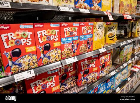 Kelloggs Fruit Loops Multi Grain Fruit Flavoured Cereal Boxes On