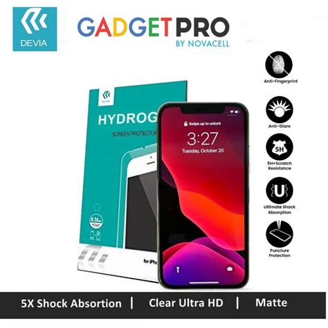 devia hydrogel tpu soft protective film front screen protector ultimate impact clear matte