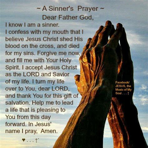 Sinners Prayer Use Your Own Words When Asking God To Forgive Your Sins And To Be Your Savior