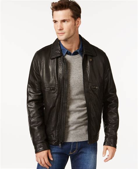 Andrew Marc Exeter Leather Jacket In Black For Men Lyst