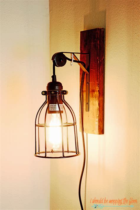 Diy Industrial Light Fixture I Should Be Mopping The Floor