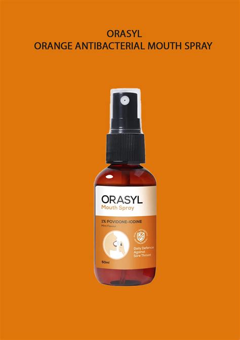 orasyl orange antibacterial mouth spray 50ml cocomo