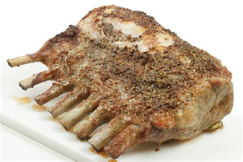 Roasted pork roast with bacon foodista. Restaurant Style Bone in Oven Roasted Rack of Pork Recipe ...