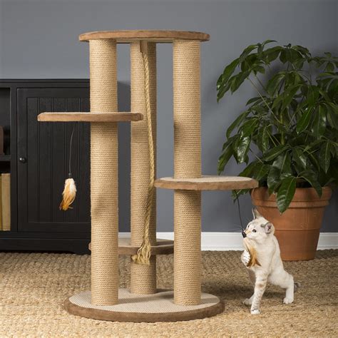 Multi Tiered Cat Scratching Post And Climber From Prevue Pet Hauspanther