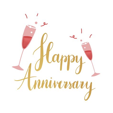 Golden happy Anniversary typography vector - Download Free Vectors