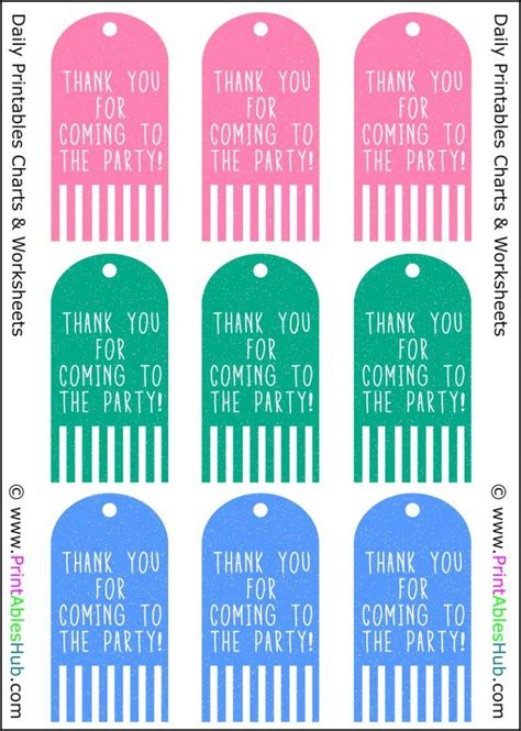 Free Printable Tags For Birthdays In Childcare
