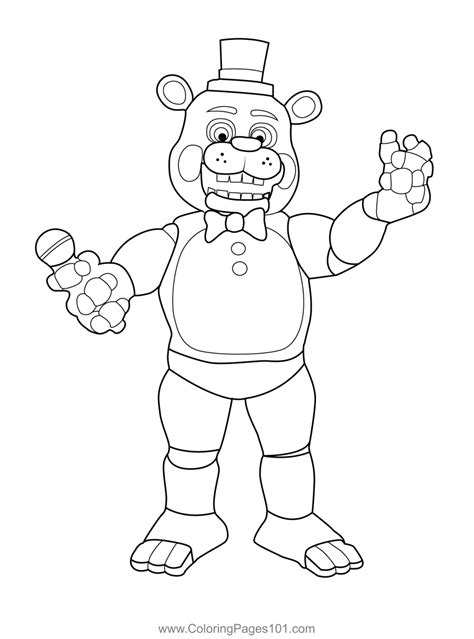 Toy Freddy Fnaf Coloring Page Fnaf Coloring Pages Dragon Ball Super