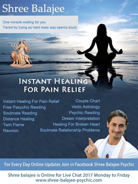 Shree Balajee Psychic Instant Healing For Pain Relief