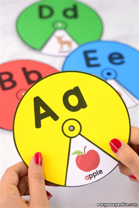 Printable Alphabet Spinners Alphabet Activities Preschool Alphabet