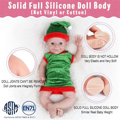 Vollence 17 Inch Eye Open Full Silicone Baby Dolls