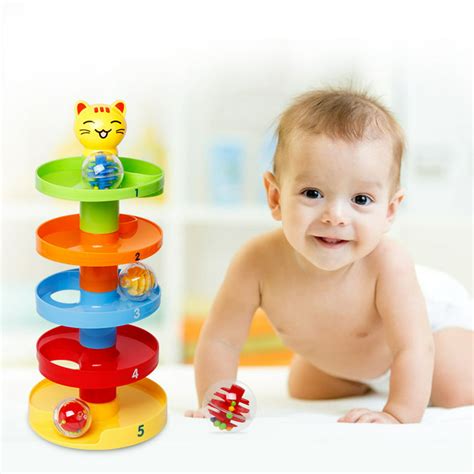 Yesbay 5 Layer Ball Drop Roll Swirling Tower Toddler Baby Development