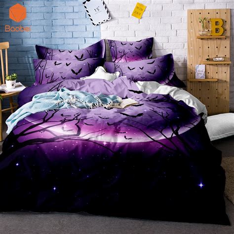 Black And Purple Bedding