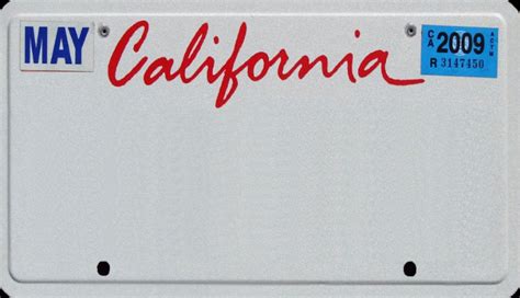 California License Plate Png Png Image Collection