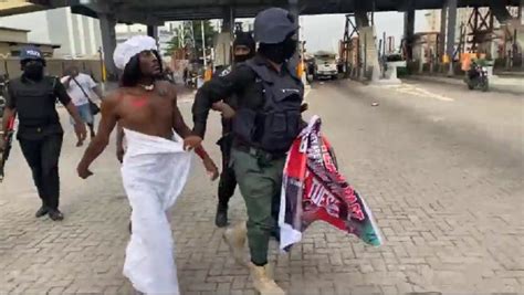 Endsarsmemorial Police Arrest Protesters At Lekki Tollgate