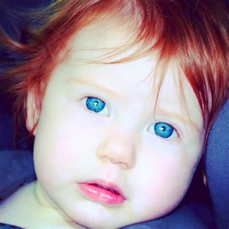 Red Hair And Blue Eyes My Beautiful Baby Girl Crianças Filhos