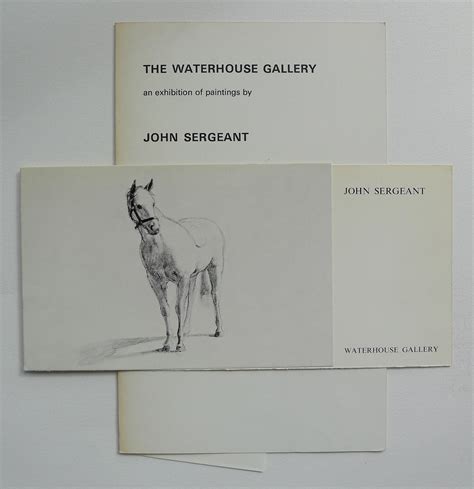 An Exhibition Of Paintings By John Sergeant The Waterhouse Gallery London October Rd To Th