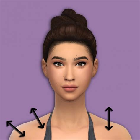 Mod The Sims Shoulder Height Slider By Hellfrozeover Sims 4 Downloads