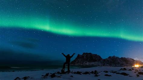 Northern Lights In Lofoten Islands Norway Youtube