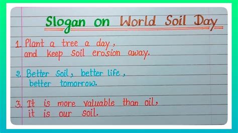 Slogan On World Soil Day L Slogan On Soil Pollution L Slogan On