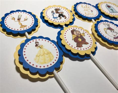 Beauty And The Beast Cupcake Toppers Beauty And The Beast Cand