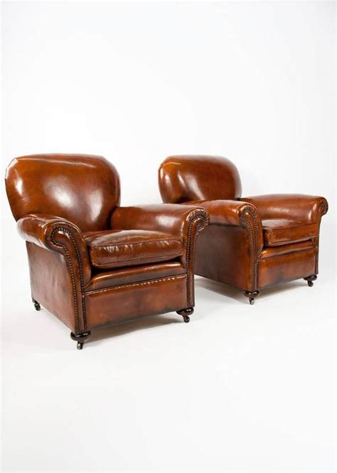 Product titlecostway recliner chair leather swivel armchair loung. Quality Pair of Antique Leather Club Armchairs at 1stdibs