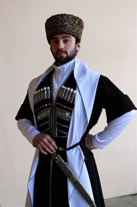 Georgian Men Costume Of Caucasus People Mens Costumes Traditional