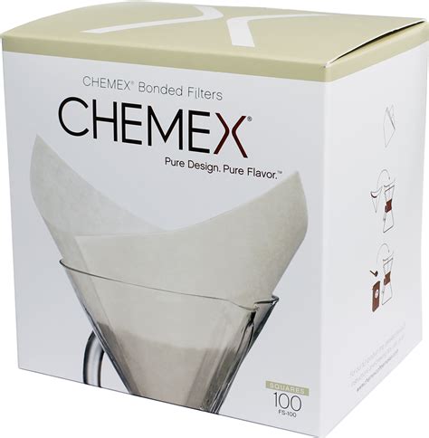 Chemex Pre Folded Squares Fyrkantiga Kaffefilter Till 6 8 Och 10