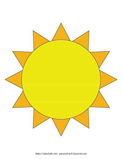 9 Free Printable Sun Templates Sun Template Sun Outline Sun