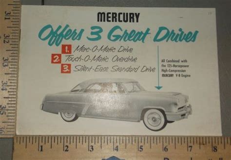 Sell 1952 Mercury Brochure Original In Suffolk Virginia United States