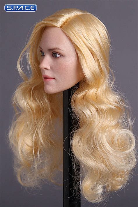 1 6 Scale European American Female Head Sculpt Blonde Hair