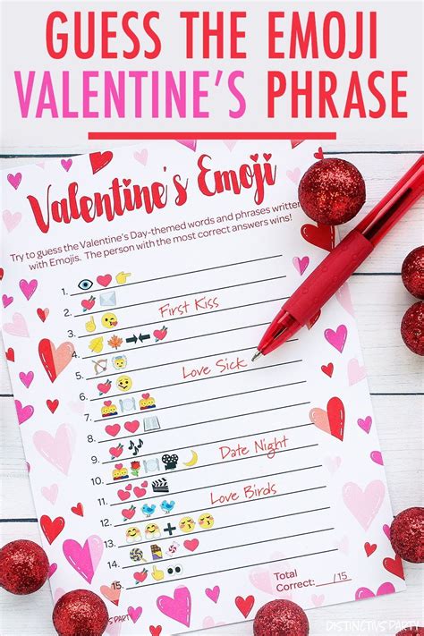 Valentines Day Party Games Emoji Party Game Classroom Party Game