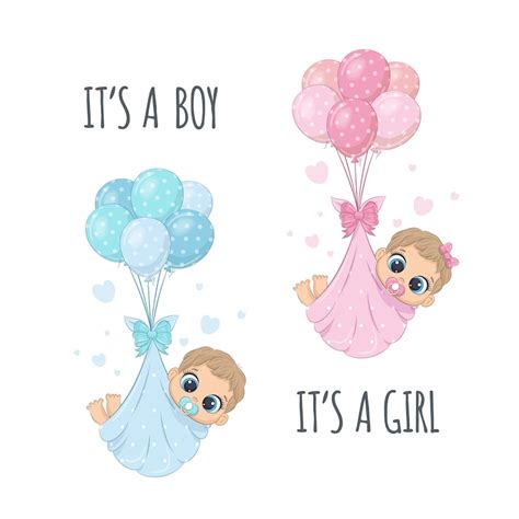 Baby Boy And Girl Shower Clipart Png Eps Jpeg Baby Shower Etsy