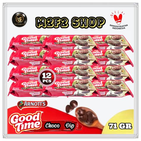 Jual Good Time Choco Dip Cookies Kukis Lapis Cokelat Gr Pcs