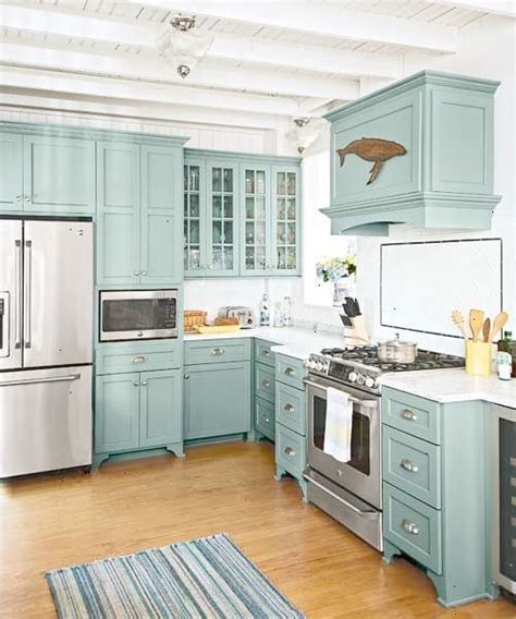 20 Turquoise Kitchen Cabinets With Attractive Light Blue Teal Kitchen