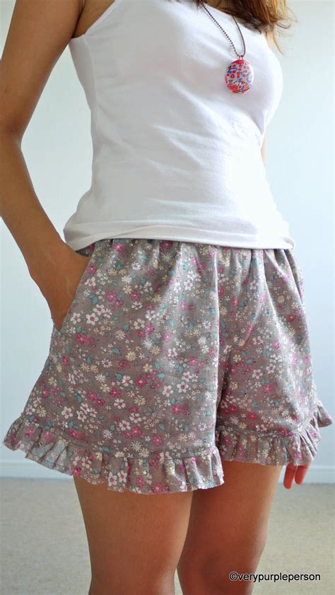 Floral Shorts With Ruffled Hem Sewing Projects