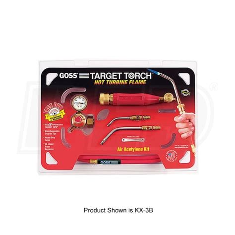 goss torch target™ torch turbine flame kit ga 3 and ga 11 tips goss torch kx 3b