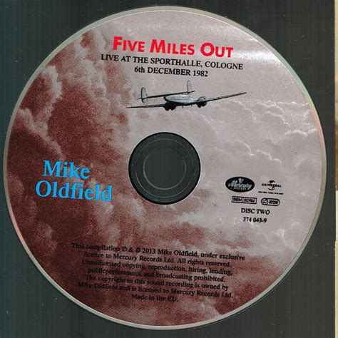 Five Miles Out Mercury Records Cd Mike Oldfield Worldwide Discography