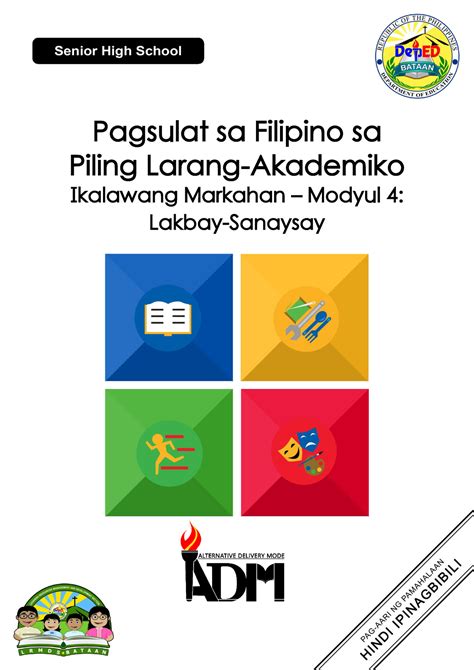 Lakbay Sanaysay Module Sa Piling Larang Pagsulat Sa Filipino Sa