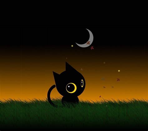 Cute Black Cat Cartoon Wallpapers Top Free Cute Black Cat Cartoon