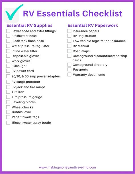 the only rv checklist post you ll ever need in 2023 and beyond