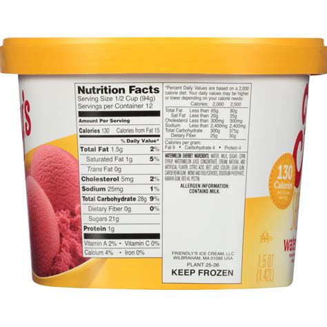 Sherbet Ice Cream Nutrition Facts Nutrition Ftempo